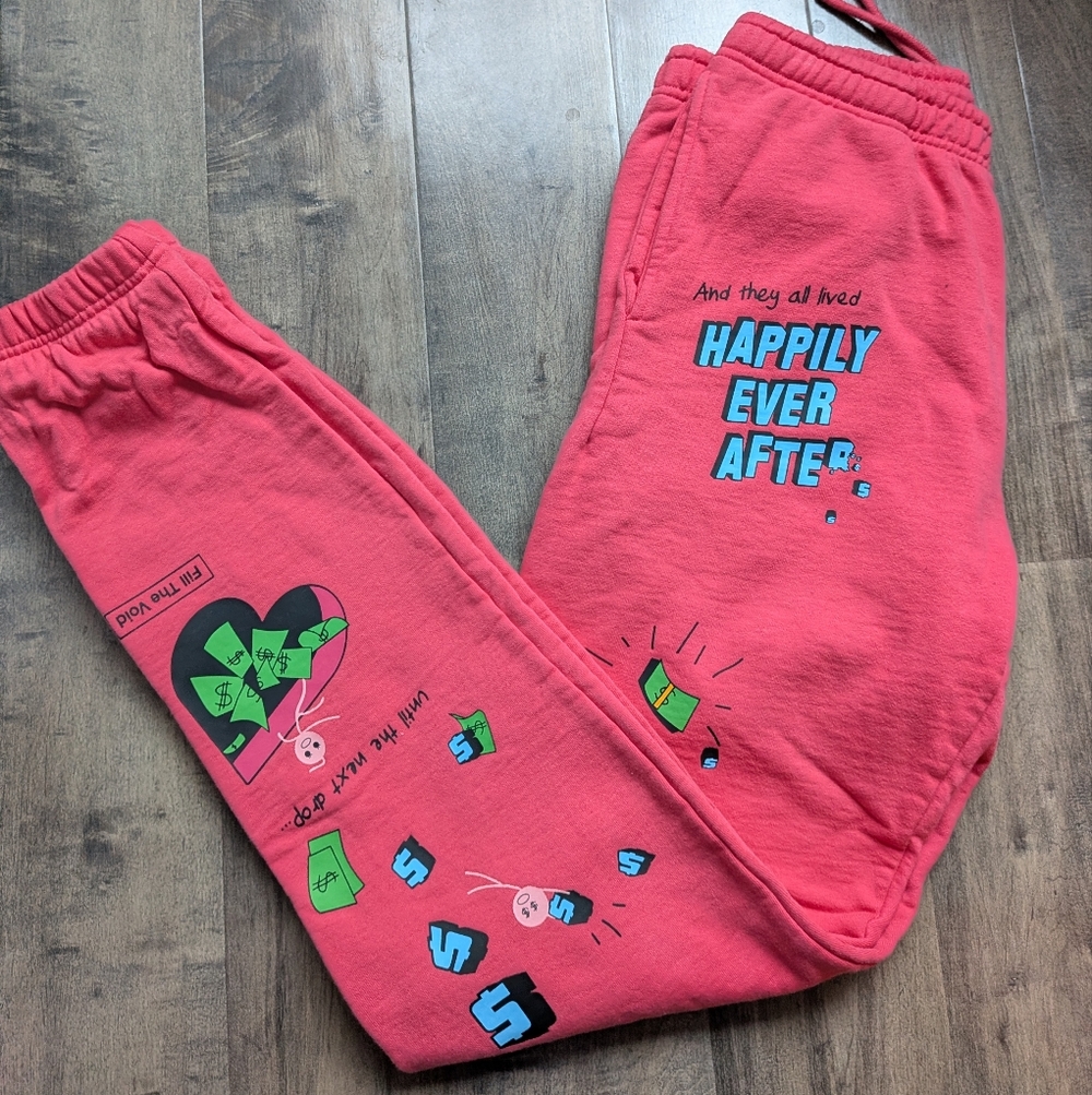 Urban Sophistication "Happily Ever After" Pink Sweatpants - Large